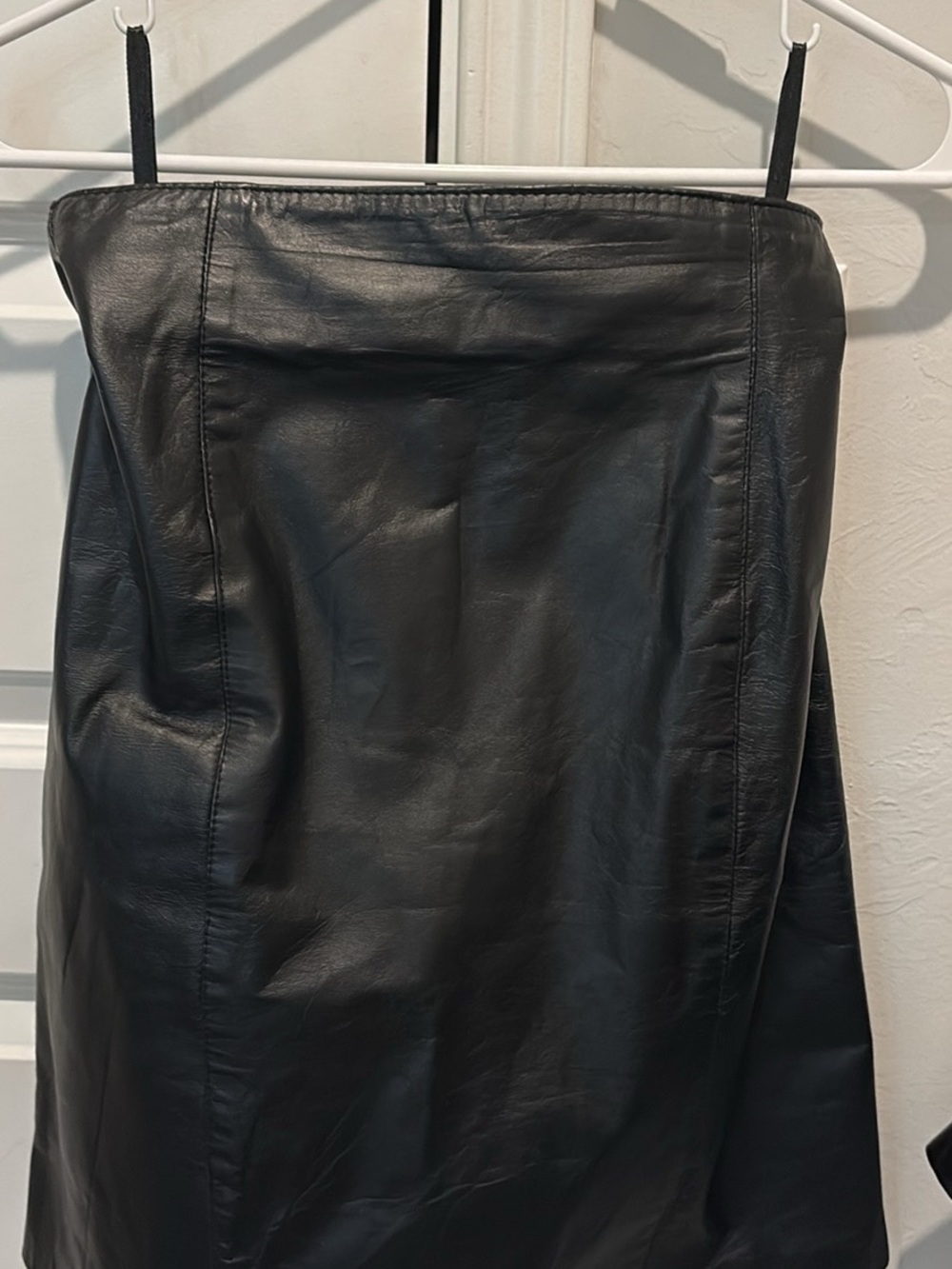 Vintage Rafferty 100% Leather A-Line Skirt